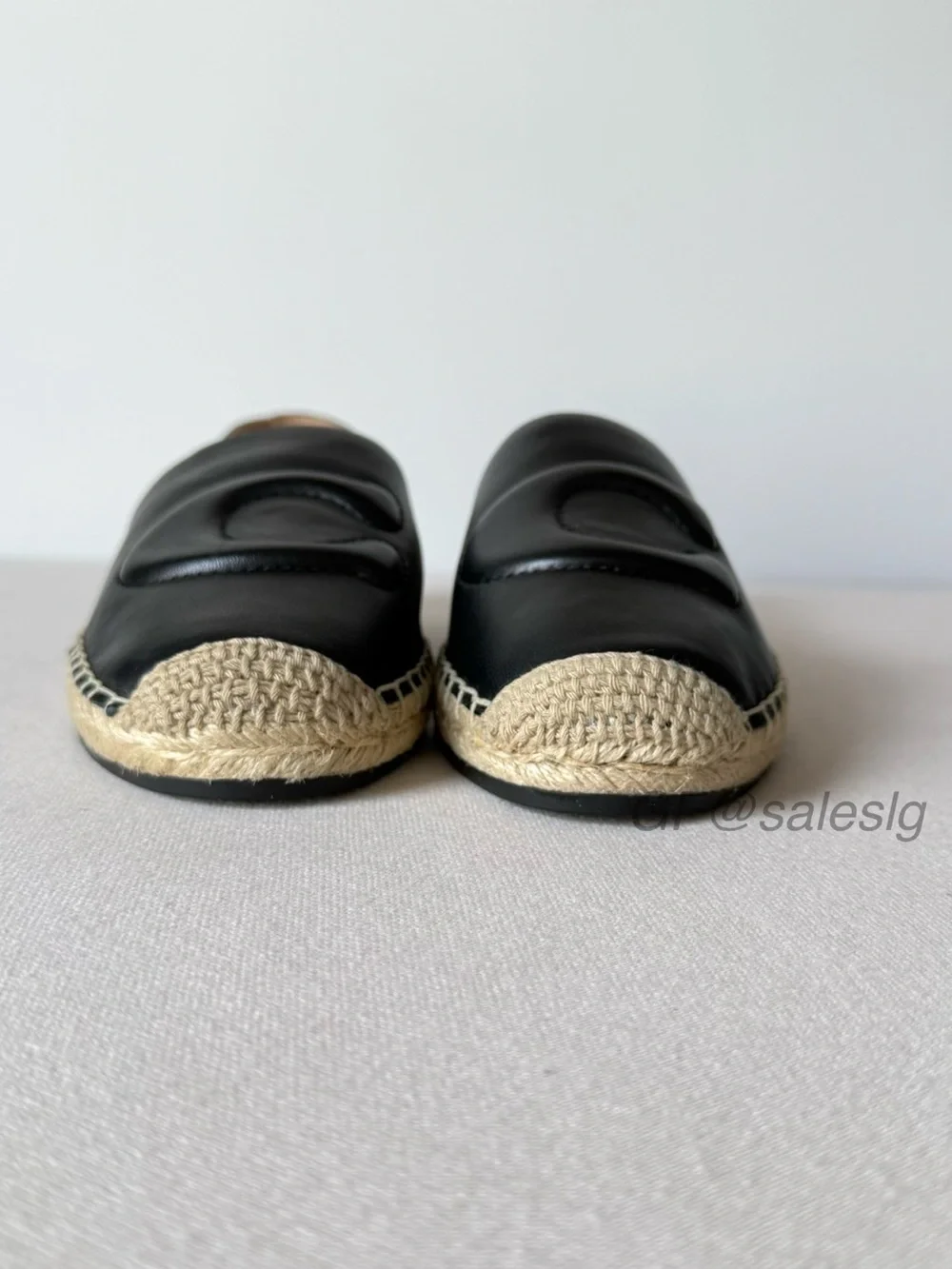 Coach Cruz Espadrille Leather Loafer Black CR848 Size 7